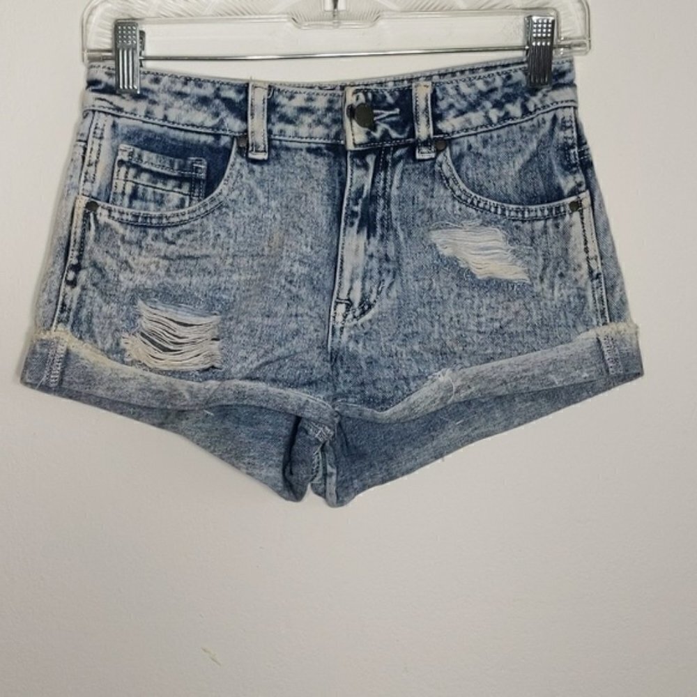 Kendall & Kylie Acid Wash Jean Shorts